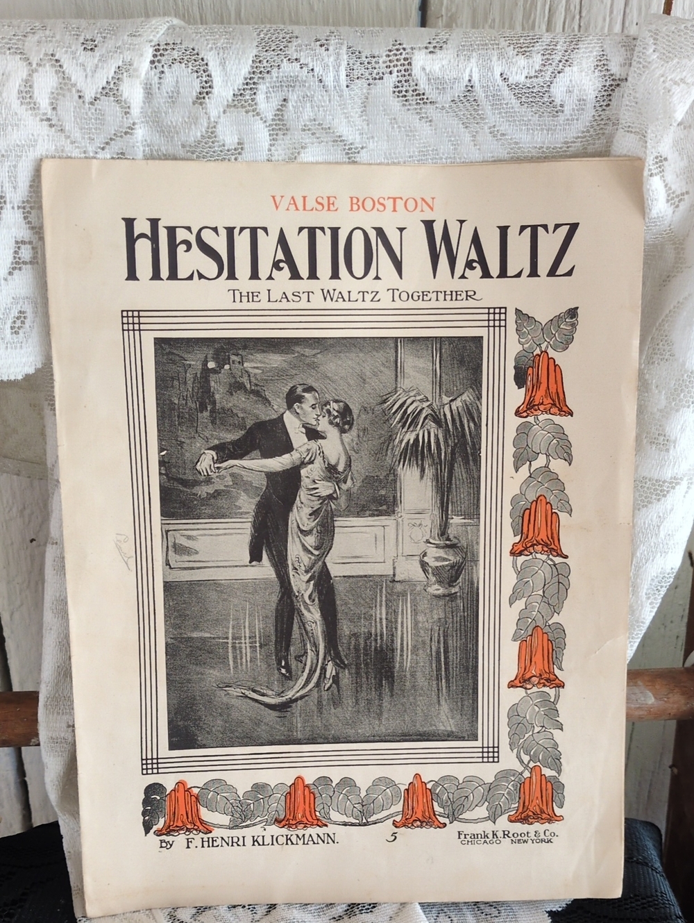 Hesitation Waltz Vintage Sheet Music 1913 Unique Decor
